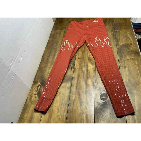 CXIX Gecko Grip Leggings Size XL Orange Pole Dance Non-Slip Pastel Performance - Picture 1 of 13